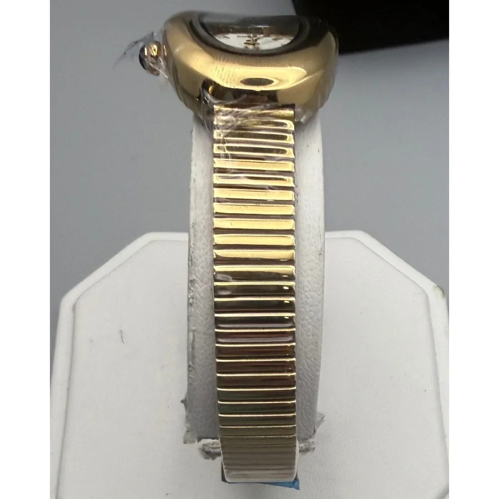 Heaven Mayhem Amara Gold Oval Watch Roman Numerals Stretch Band NIB